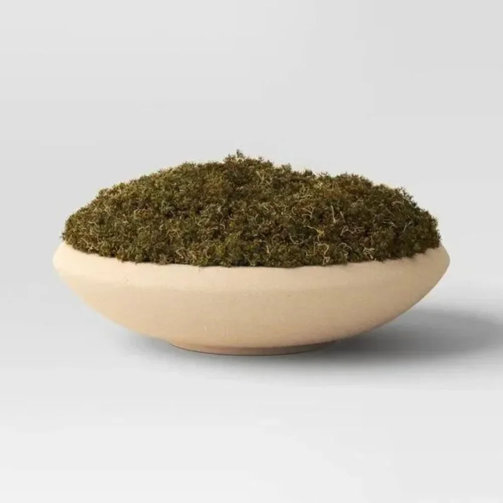NEW Threshold - Faux Moss Bowl Green
